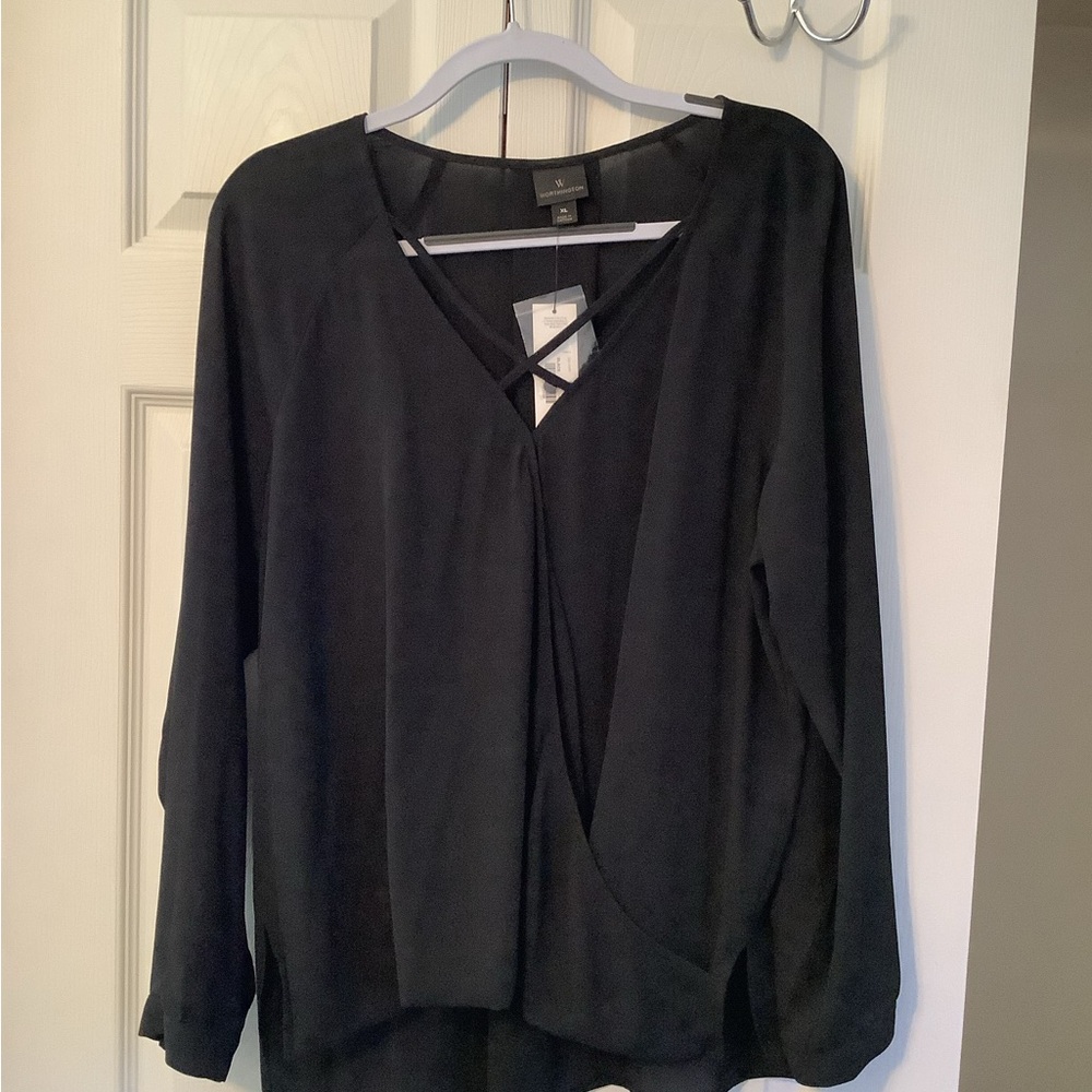 Worthington black blouse with tags.